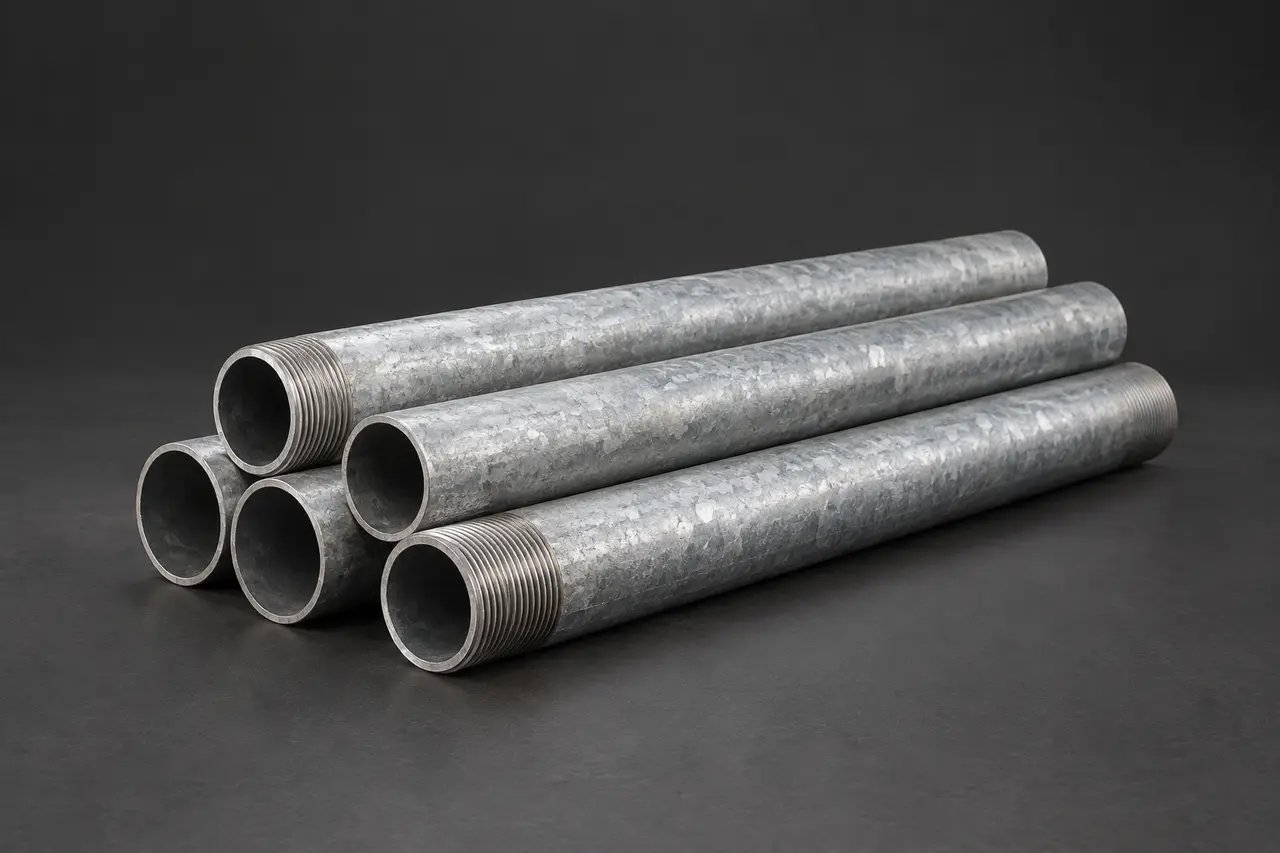 Complete bundle of hot-dip galvanized steel pipes