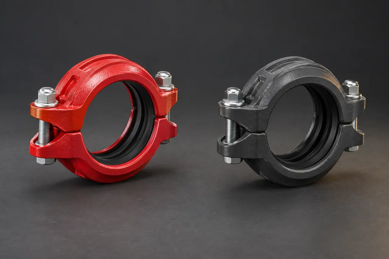 Complete rigid and flexible grooved pipe couplings