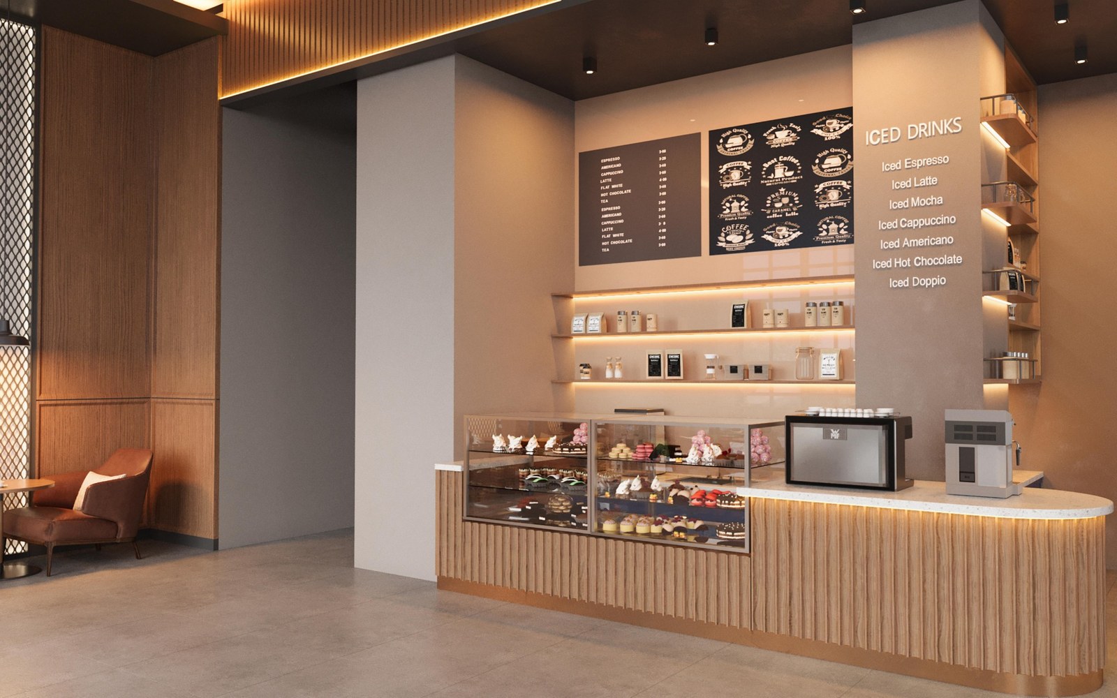 Hospitality coffee counter visualisation