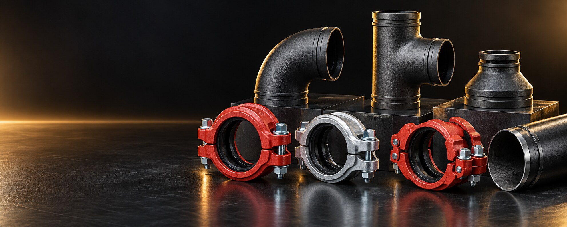 Grooved fittings and mechanical couplings