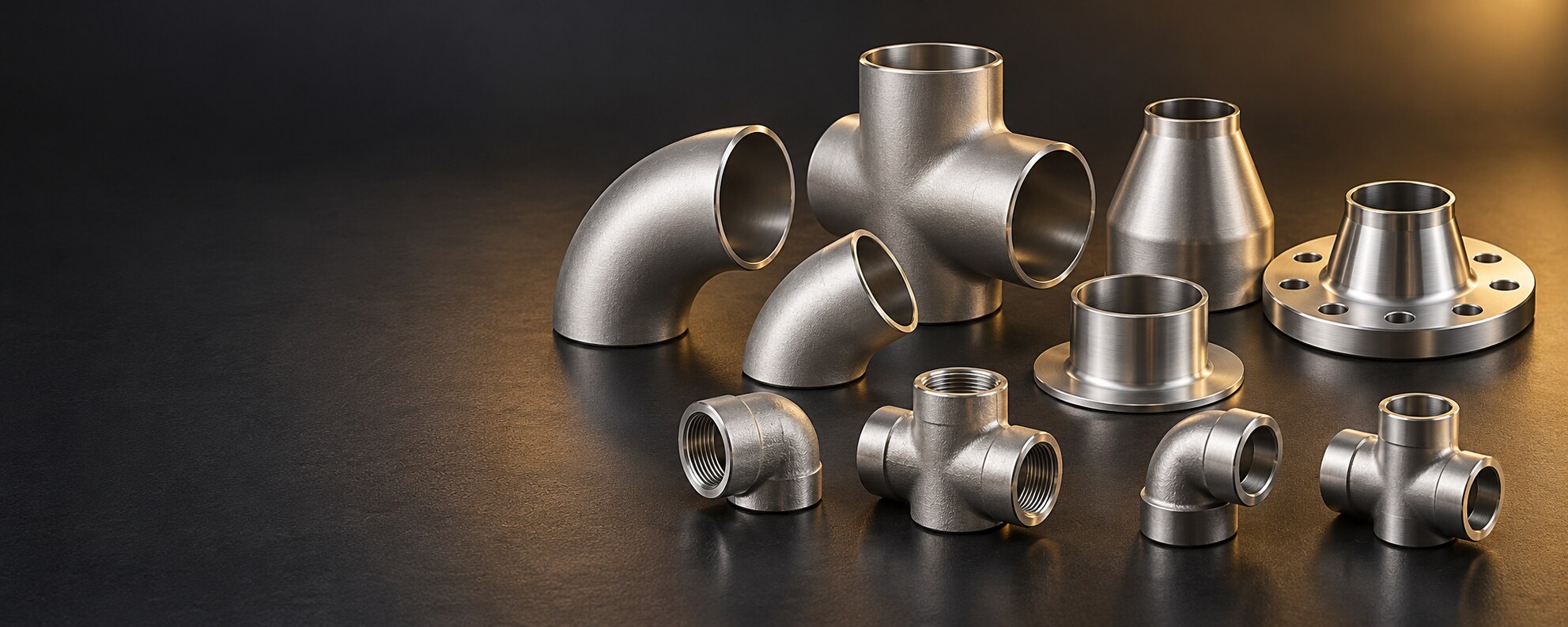 Stainless steel butt-weld and forged fittings